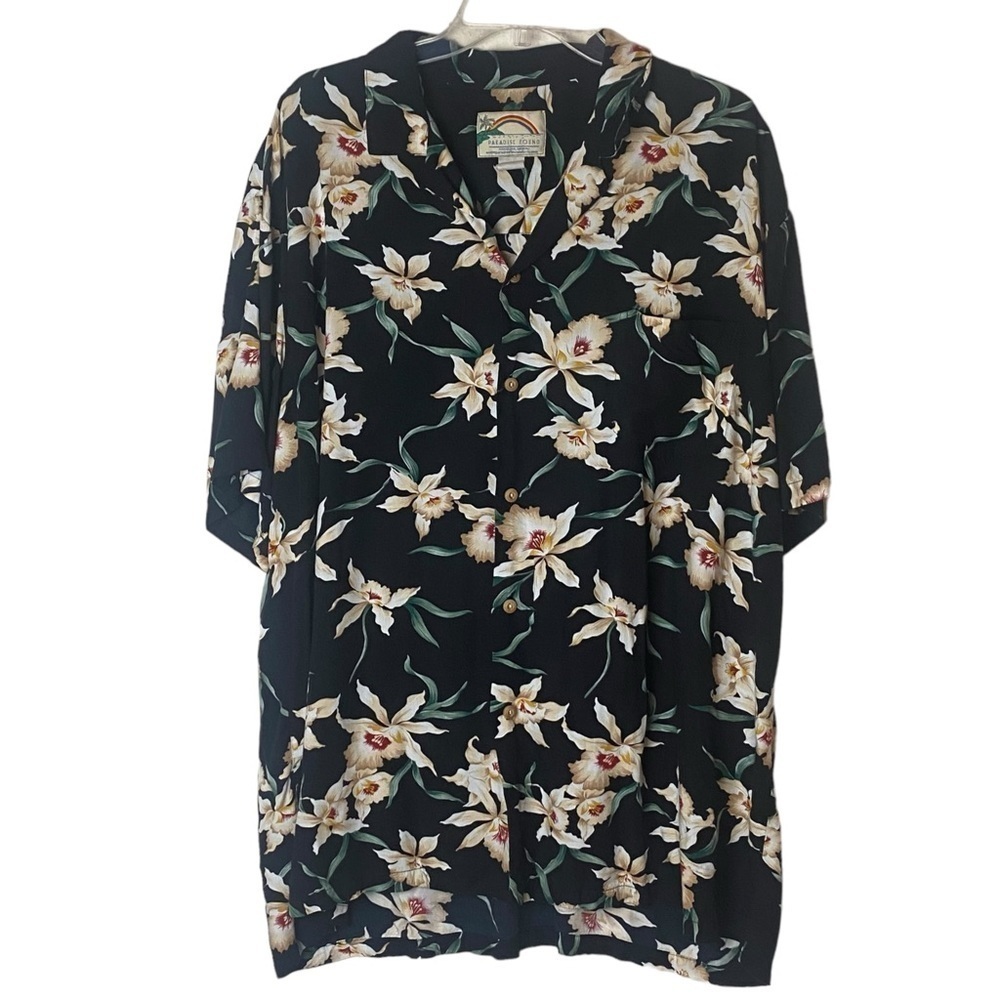 Vintage Paradise Found Hawaiian Honolulu Hawaii men’s size 2X‎ black